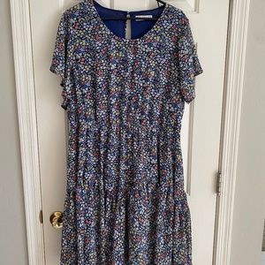 Flutter Sleeve Tiered Floral Dress